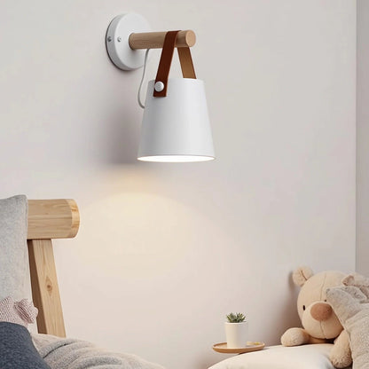 Moderne Wandlamp van Hout voor de Slaapkamer – Stijlvolle Muurlamp in Twee Kleuren 2