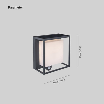 Moderne Waterdichte Zonne-energie Wandlamp met Sensor – IP65 Acryl Buitenverlichting 6