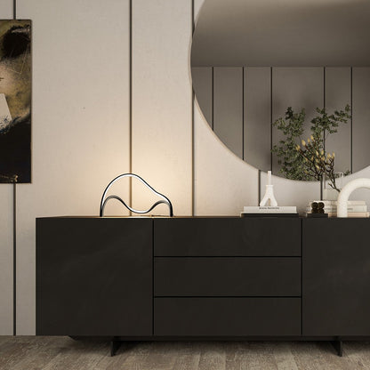 Moderne Zwarte Tafellamp met Matte Afwerking en Warm Wit Licht 2700K voor Sfeervolle Verlichting 3