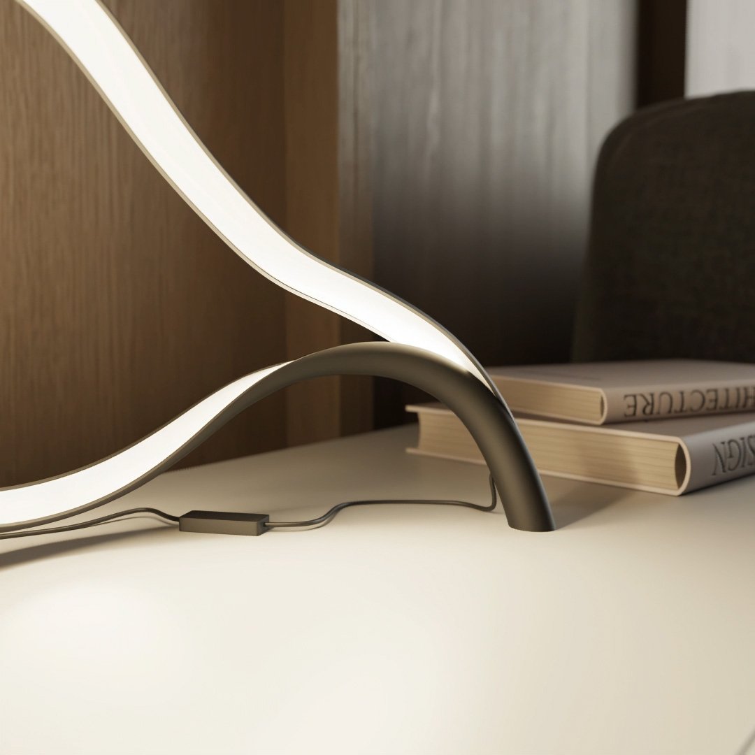 Moderne Zwarte Tafellamp met Matte Afwerking en Warm Wit Licht 2700K voor Sfeervolle Verlichting 7