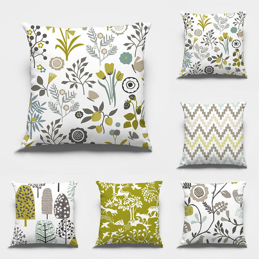 Natuurkussenhoezen Set van 5 - Ademend Canvas 45x45 cm, Geschikt voor Kussens tot 50x50 cm, Perfect voor de Bank 0