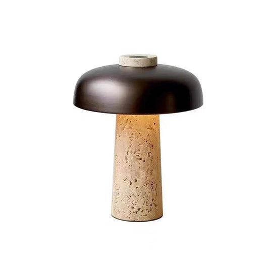 Natuurlijke Travertin Tafellamp met Scandinavisch Design – Aardse Verfijning voor Elke Ruimte 0