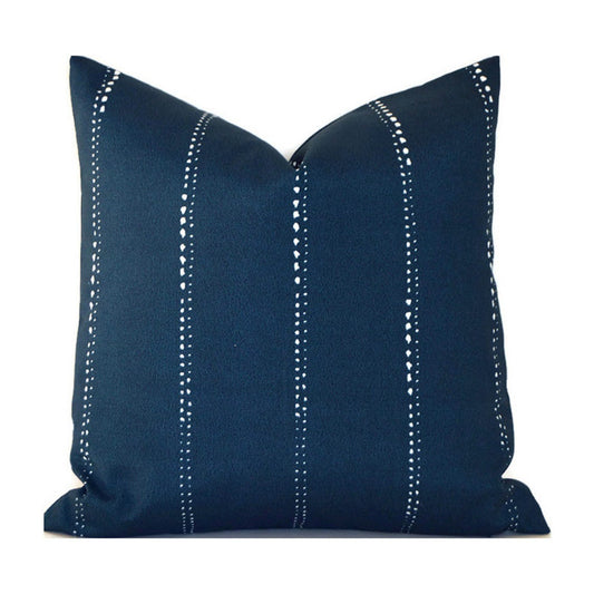 Navy Kussenhoezen Set van 9 voor Kussens 45x45 cm - Duurzaam Linnen met Verborgen Ritssluiting 1