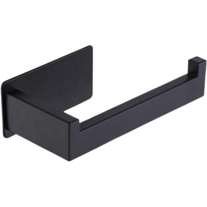 Zwarte Toiletrolhouder van Roestvrij Staal – Staande WC Rolhouder zonder Boren voor Luxe Badkamer