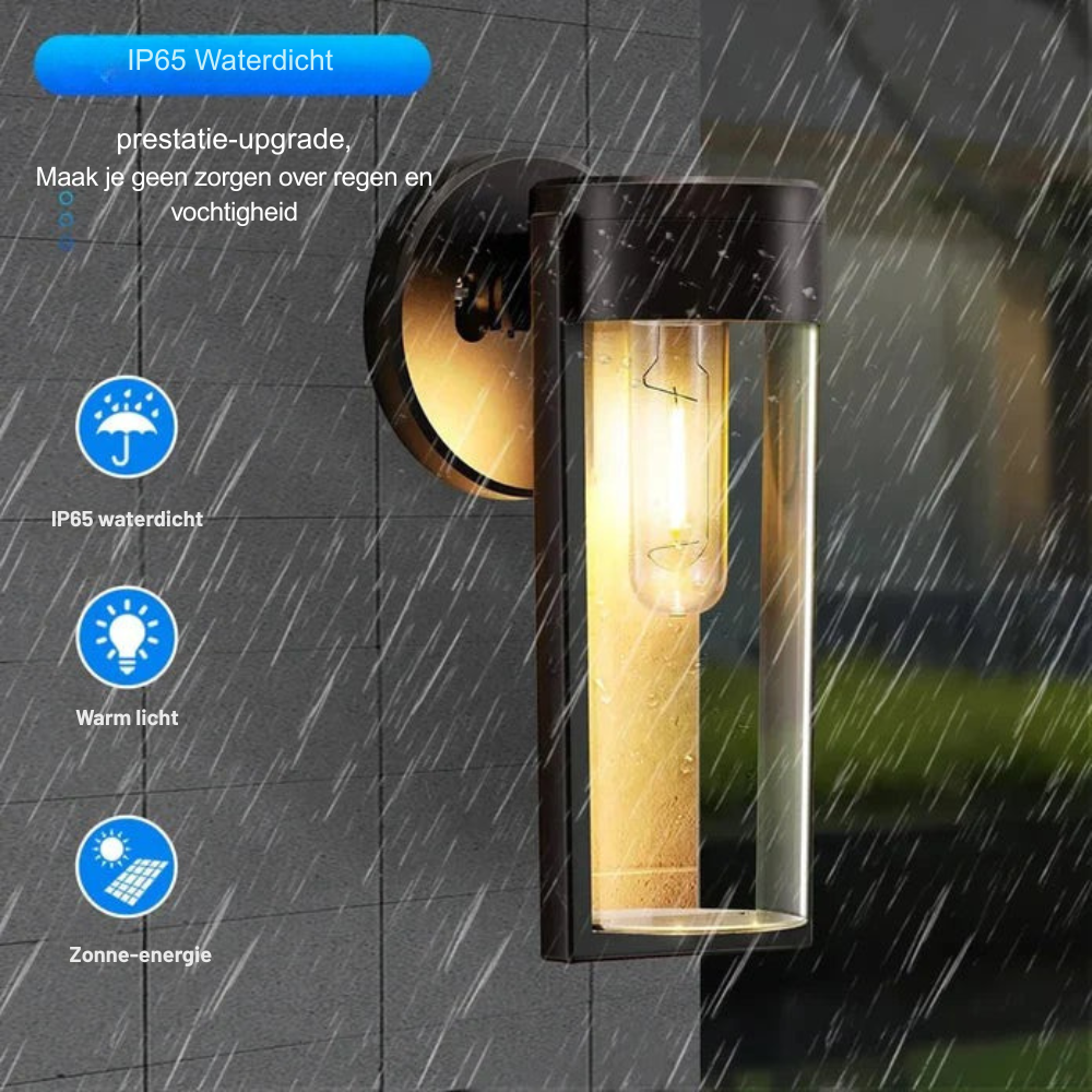 Zonne-energie Wandlamp Buiten IP65 Waterdicht – Tuinverlichting