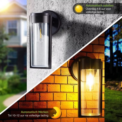 Zonne-energie Wandlamp Buiten IP65 Waterdicht – Tuinverlichting