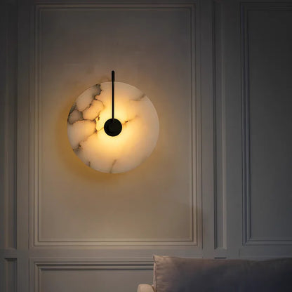 Nordic Marmeren Wandlamp met LED Verlichting voor Woonkamer en Slaapkamer – Creatief Rond Design 0