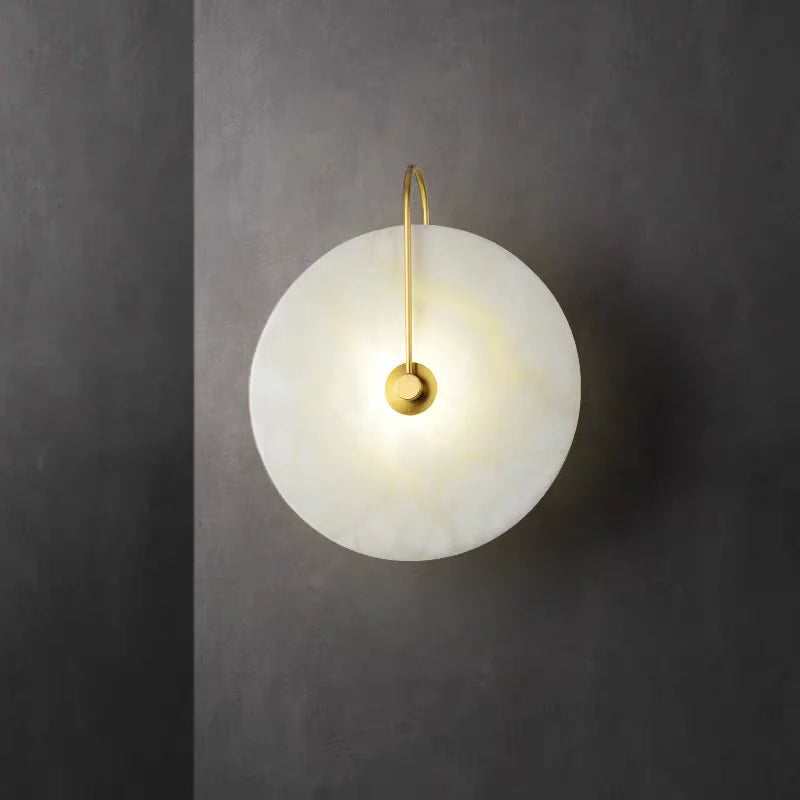 Nordic Marmeren Wandlamp met LED Verlichting voor Woonkamer en Slaapkamer – Creatief Rond Design 2