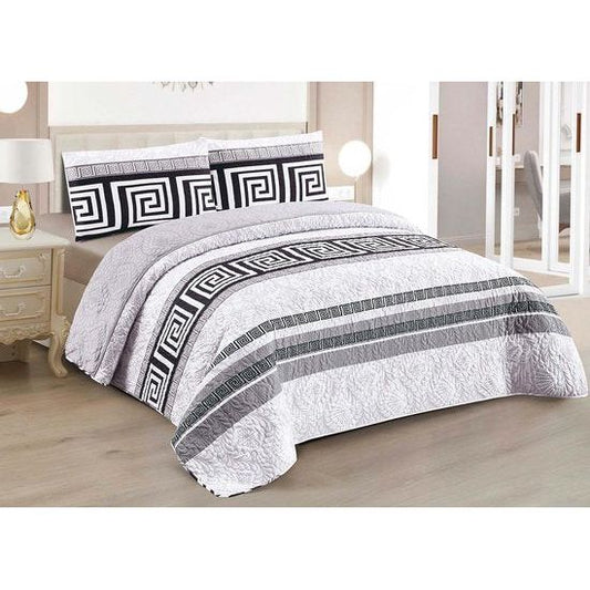 Omkeerbare Gewatteerde Sprei met 2 Kussenslopen – Lente en Zomer Bedekking 220 x 260 cm 0