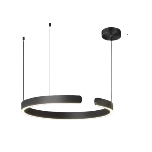 Moderne Ronde LED Hanglamp Zwart voor Eettafel en Woonkamer – Elegante Verlichting voor Stijlvol Interieur
