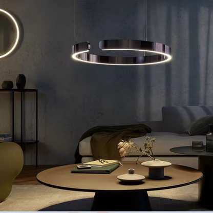 Moderne Ronde LED Hanglamp Zwart voor Eettafel en Woonkamer – Elegante Verlichting voor Stijlvol Interieur