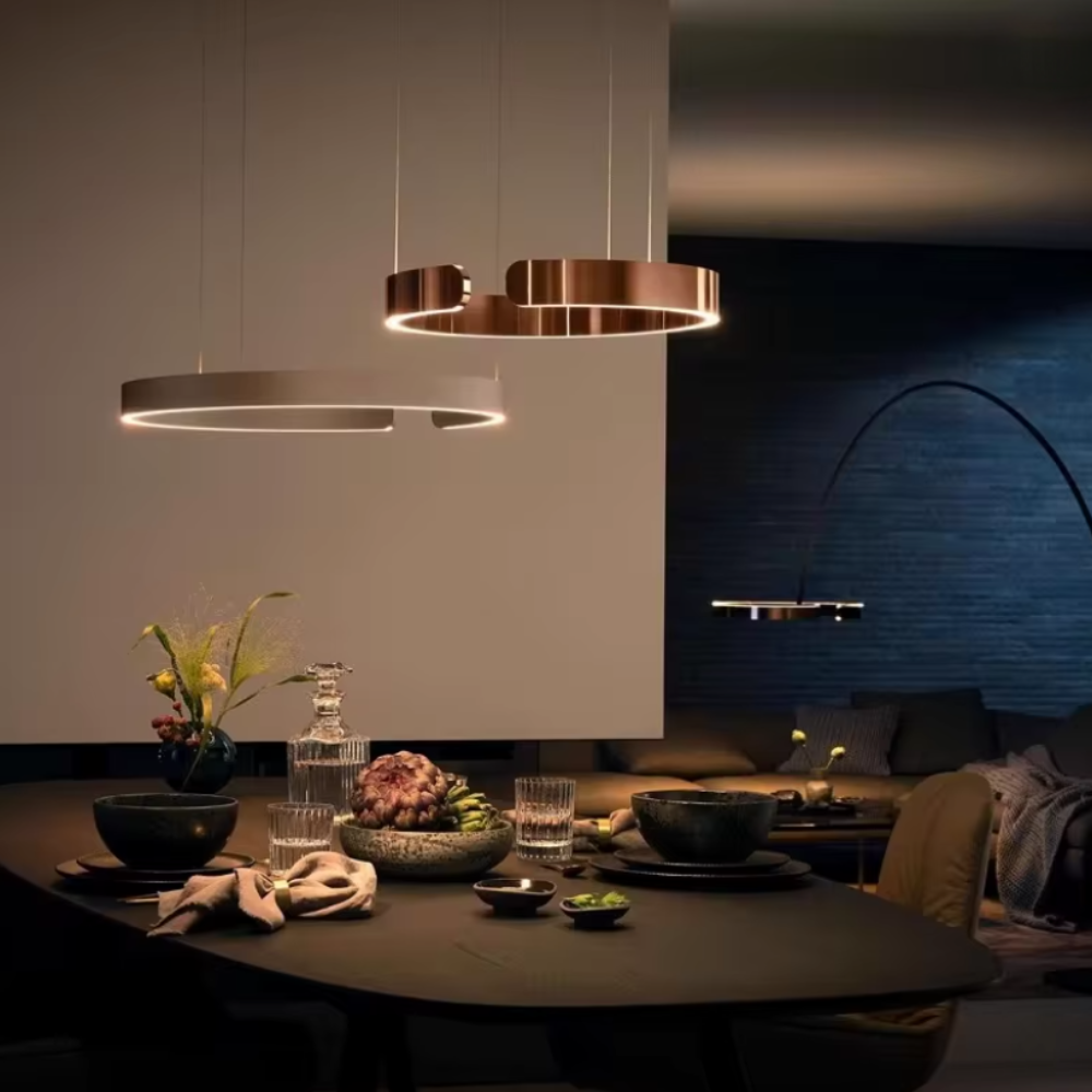 Moderne Ronde LED Hanglamp Zwart voor Eettafel en Woonkamer – Elegante Verlichting voor Stijlvol Interieur