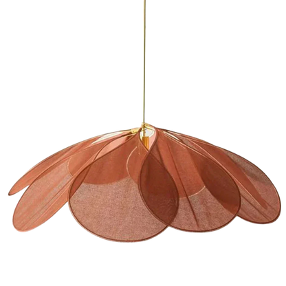 Vintage Hanglamp van Stof met Bloemdesign – Elegante Verlichting voor Woonkamer