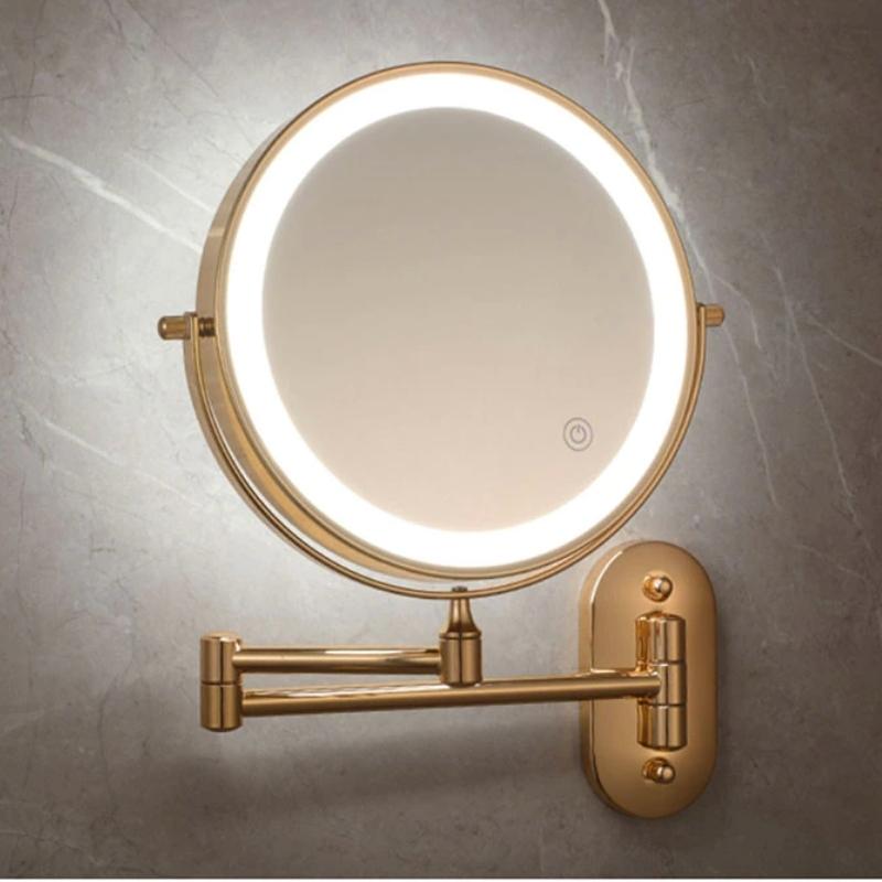 Oplaadbare LED Make-up Spiegel met Verlichting en 360° Rotatie – Vergrootspiegel met Drie Kleurtemperaturen 3