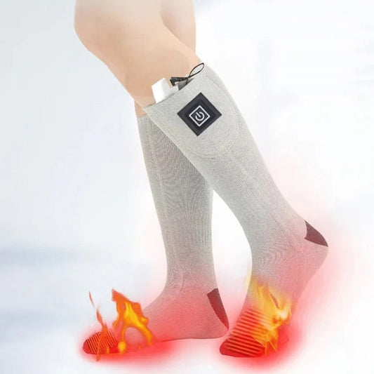 Oplaadbare Verwarmde Sokken met Instelbare Temperatuur voor Buitenactiviteiten - Elektrische Verwarming voor Comfortabele Voeten 1