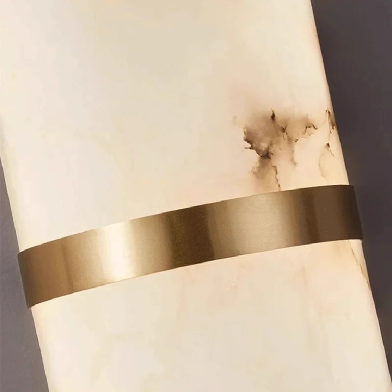 Ovale Wandlamp van Natuurmarmer en Koper - Minimalistisch Design voor Slaapkamer en Salon 5