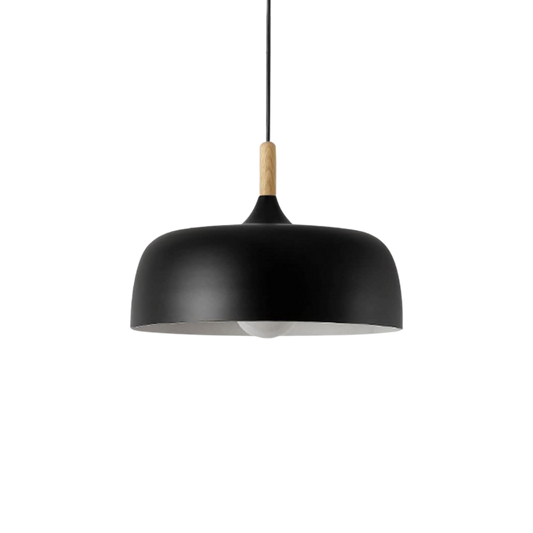 Pendel Lamp met Japandi-Inspiratie en Matte Afwerking – Elegante Verlichting met Houten Accent voor Moderne Interieurs 0