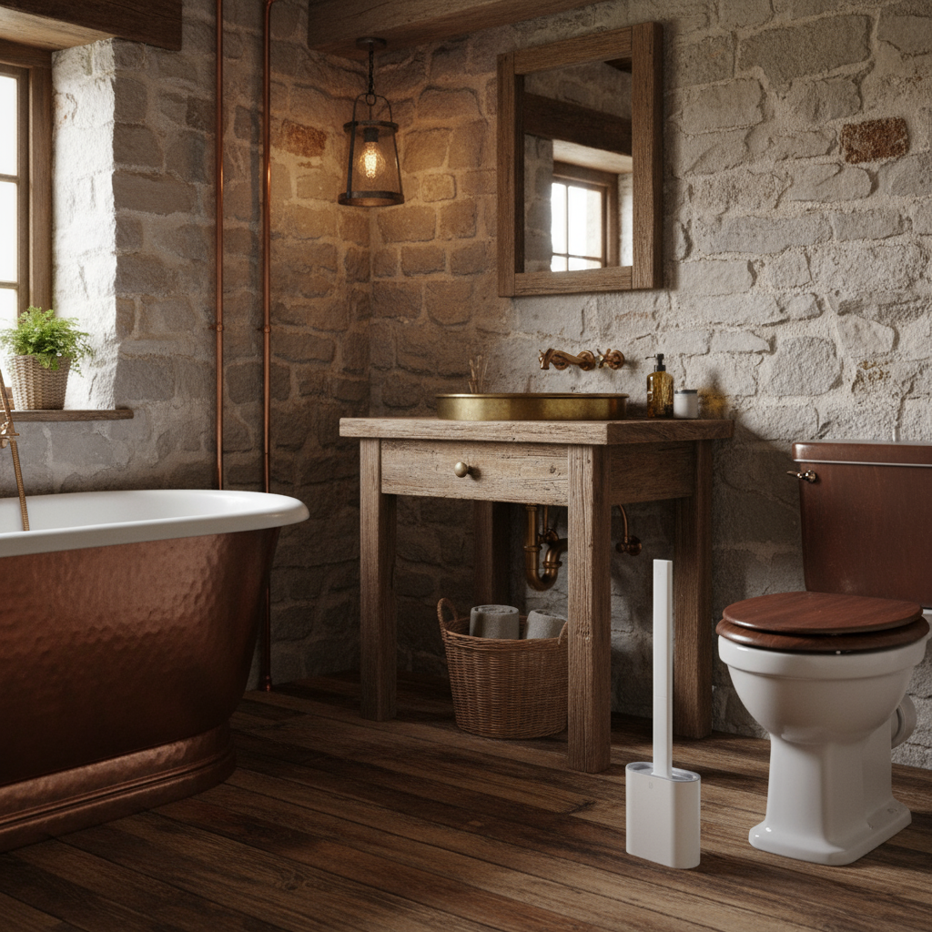 Siliconen Toiletborstel met Afneembare Bodem en Antislip Handgreep