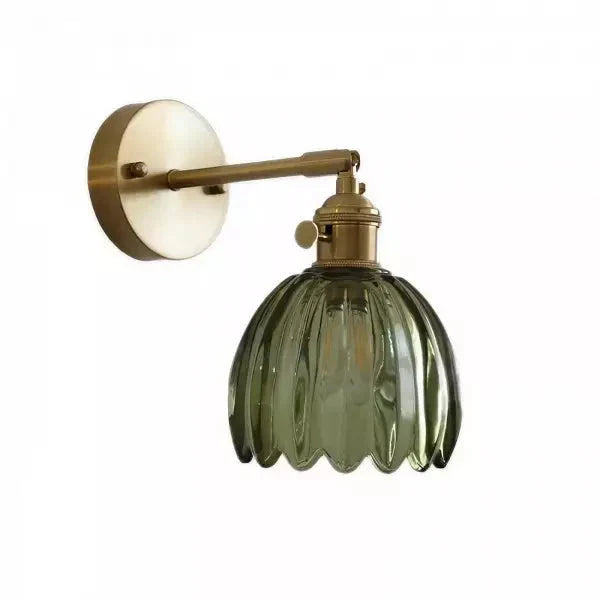 Retro Glazen Wandlamp in Tulpvorm met Warm Licht – Vintage Muurlamp voor Gezellige Sfeer 11