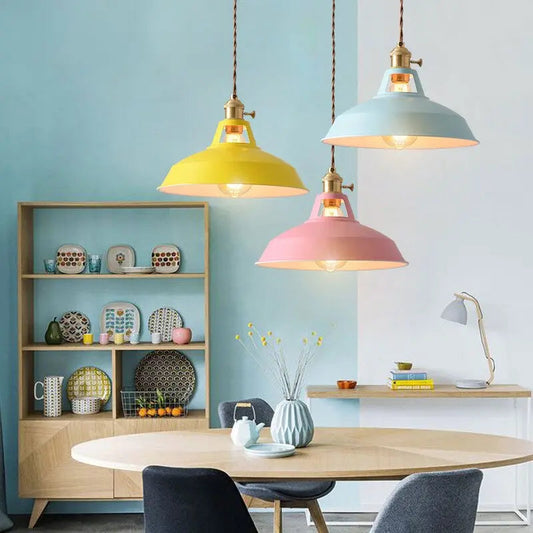 Retro Hanglamp met 7 Kleuren – Vintage Stijl voor Elk Interieur 1