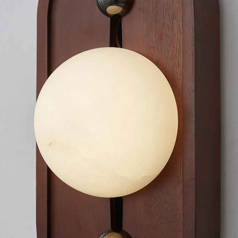 Retro Marmeren Wandlamp voor Slaapkamer en Gang – Antieke Houten Verlichting 5