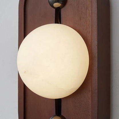 Retro Marmeren Wandlamp voor Slaapkamer en Gang – Antieke Houten Verlichting 5