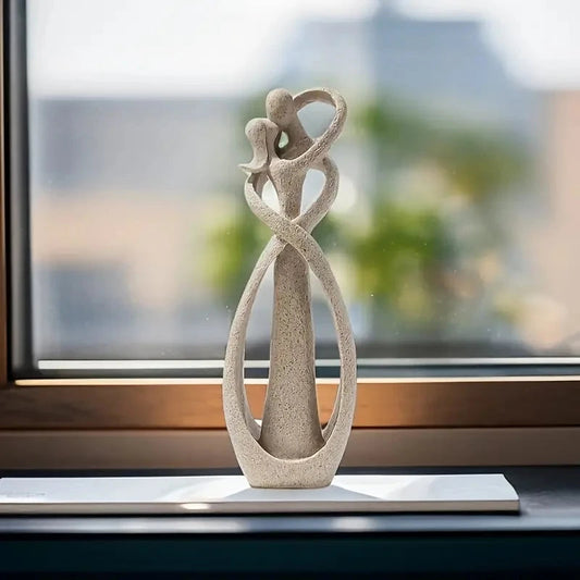 Romantische Hars Sculptuur voor Thuisdecoratie - Elegante Amoré Beeld van 21,5 x 7 x 4,5 cm 0