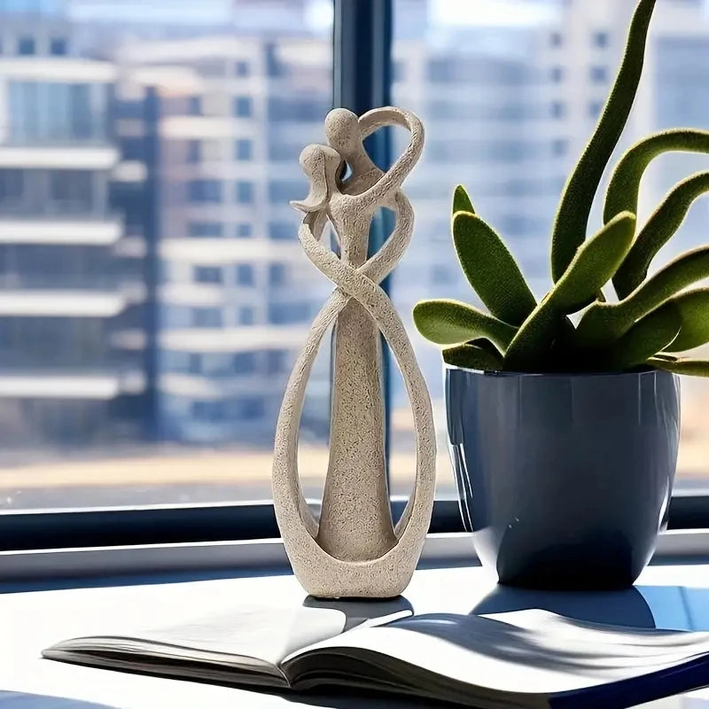 Romantische Hars Sculptuur voor Thuisdecoratie - Elegante Amoré Beeld van 21,5 x 7 x 4,5 cm 2