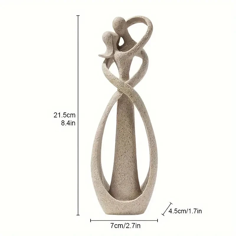 Romantische Hars Sculptuur voor Thuisdecoratie - Elegante Amoré Beeld van 21,5 x 7 x 4,5 cm 4