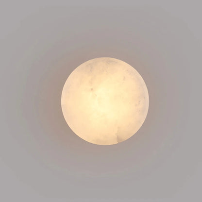 Ronde Wandlamp van Natuurlijke Marmer met LED Verlichting – Scandinavisch Design voor Binnengebruik in Woonkamer en Slaapkamer 4