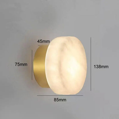 Ronde Wandlamp van Natuurlijke Marmer met LED Verlichting – Scandinavisch Design voor Binnengebruik in Woonkamer en Slaapkamer 7