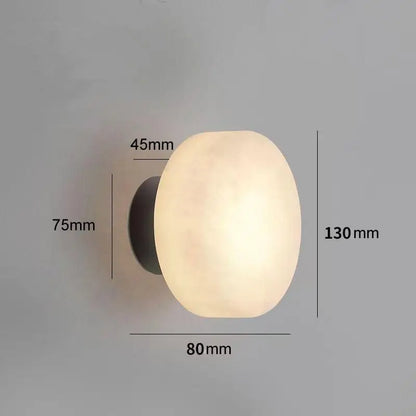 Ronde Wandlamp van Natuurlijke Marmer met LED Verlichting – Scandinavisch Design voor Binnengebruik in Woonkamer en Slaapkamer 8