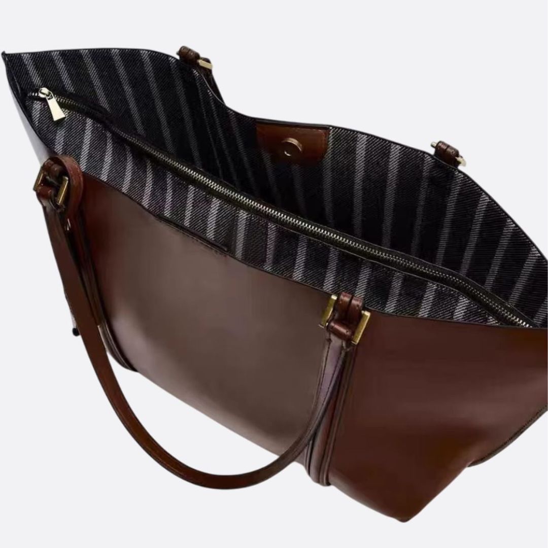 Ruime Handtas Dames van Hoogwaardig Leer met Stevige Schouderhengsels – Tijdloos Design voor Werk en Vrije Tijd 7