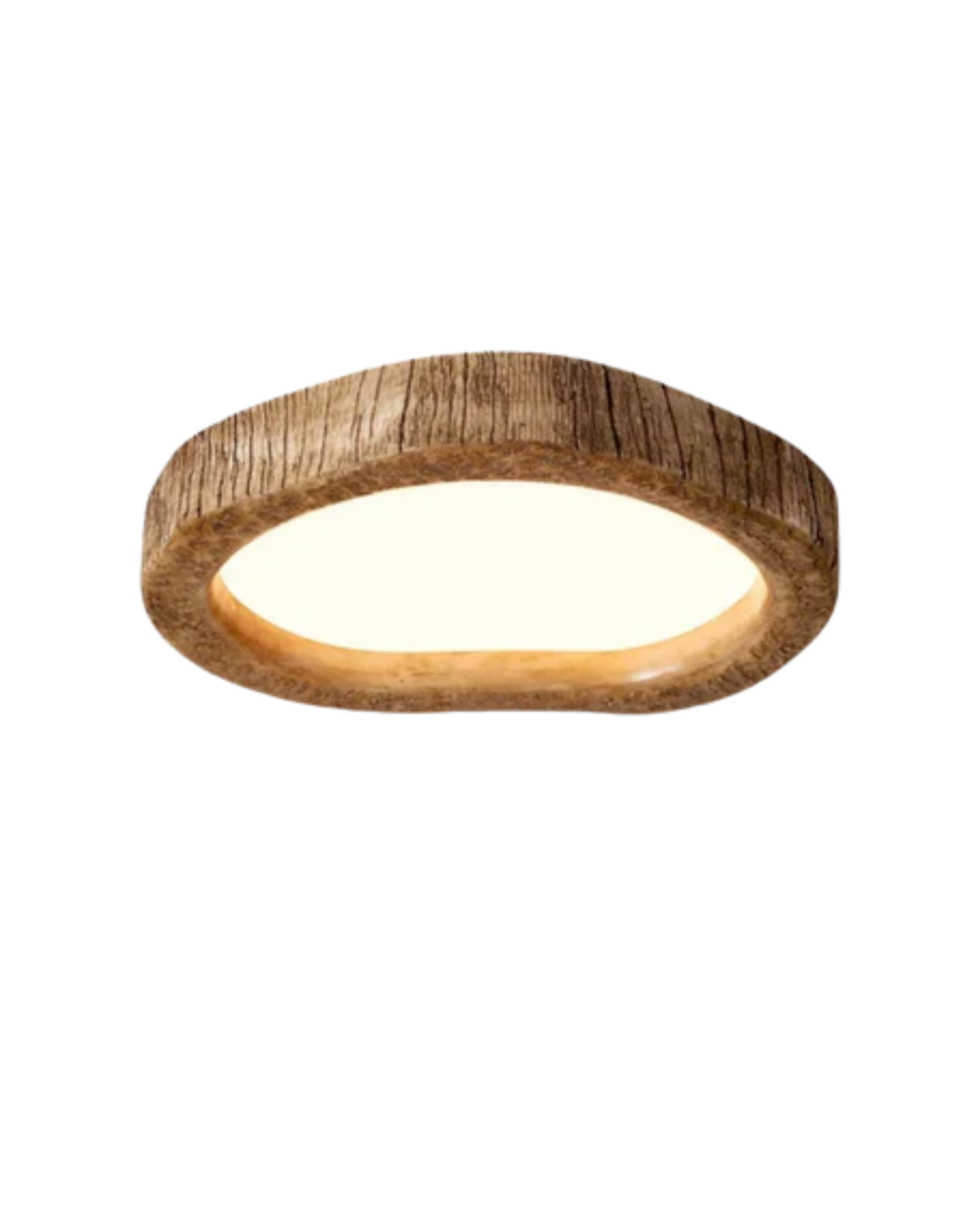 Rustieke Plafondlamp van Natuurlijk Hout met Moderne Verlichting – Le Halo Bois 0