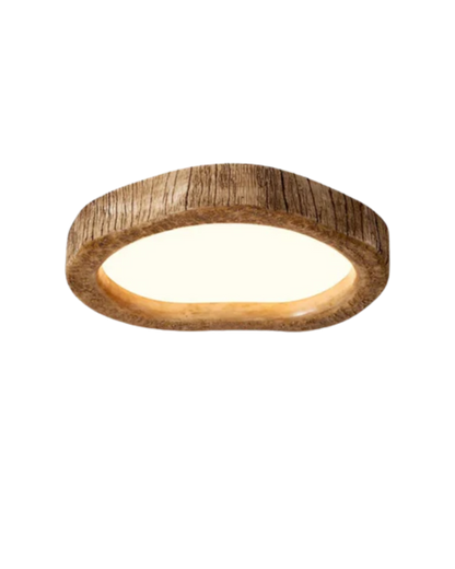 Rustieke Plafondlamp van Natuurlijk Hout met Moderne Verlichting – Le Halo Bois 0