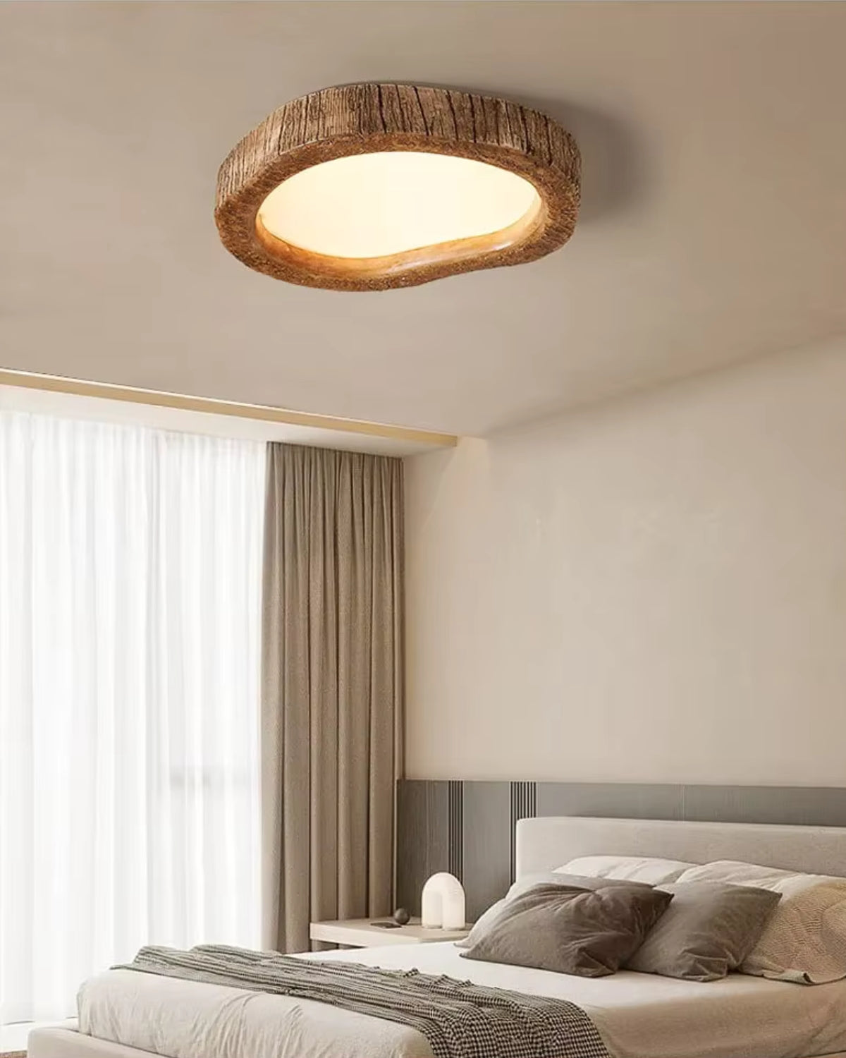 Rustieke Plafondlamp van Natuurlijk Hout met Moderne Verlichting – Le Halo Bois 3