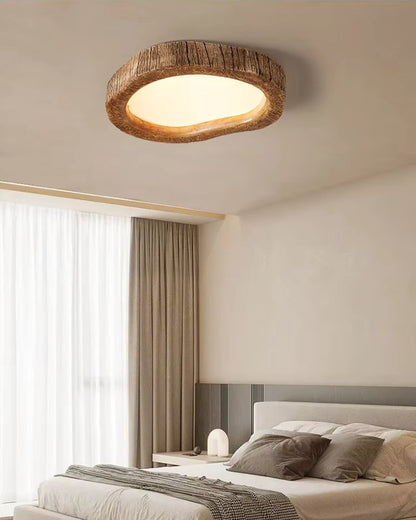 Rustieke Plafondlamp van Natuurlijk Hout met Moderne Verlichting – Le Halo Bois 3