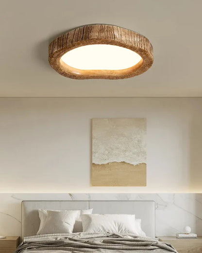 Rustieke Plafondlamp van Natuurlijk Hout met Moderne Verlichting – Le Halo Bois 5