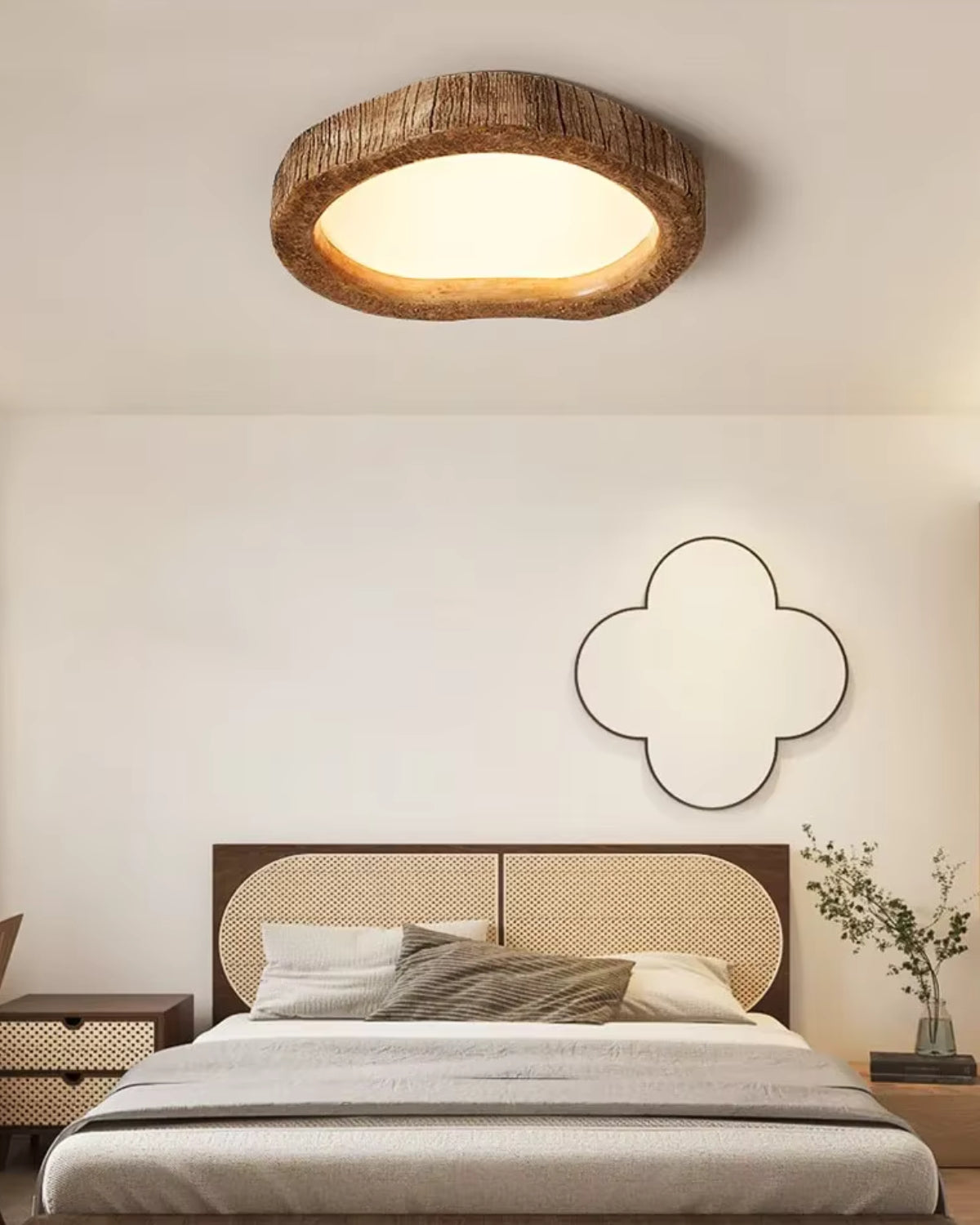 Rustieke Plafondlamp van Natuurlijk Hout met Moderne Verlichting – Le Halo Bois 7