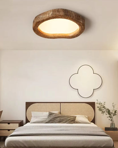 Rustieke Plafondlamp van Natuurlijk Hout met Moderne Verlichting – Le Halo Bois 7