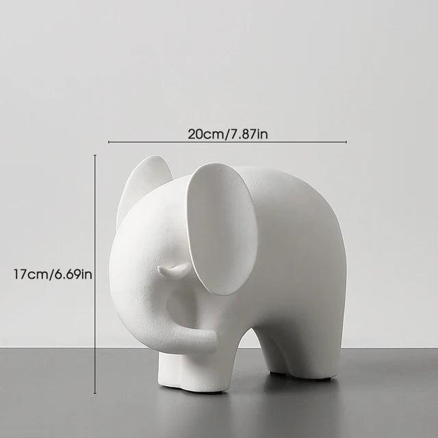 Scandinavisch Olifantenbeeld van Milieuvriendelijke Hars – Stijlvol Ornament voor Woonkamer en Slaapkamer 0