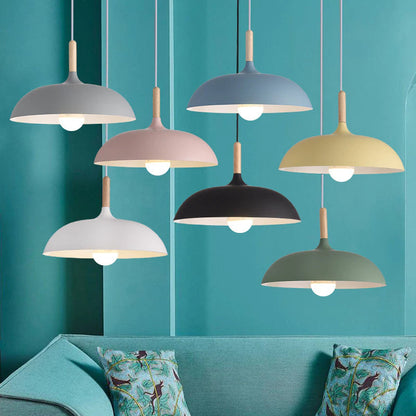 Scandinavische Hanglamp 35cm voor Boven Eettafel of Kookeiland – Verkrijgbaar in 7 Kleuren, Modern Woonkamer Lamp 2