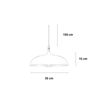 Scandinavische Hanglamp 35cm voor Boven Eettafel of Kookeiland – Verkrijgbaar in 7 Kleuren, Modern Woonkamer Lamp 4
