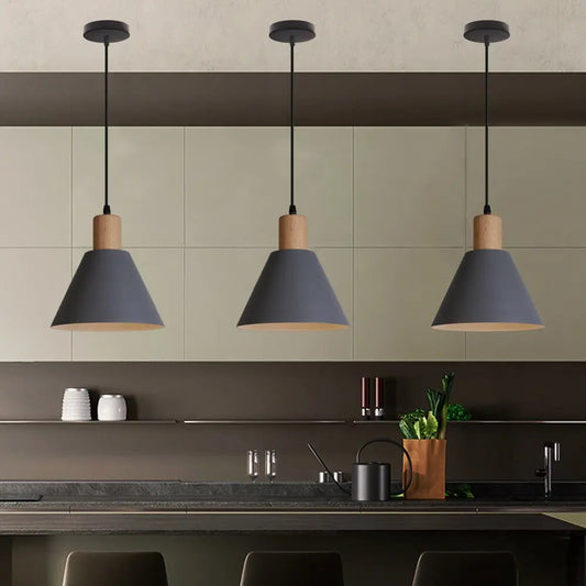 Scandinavische Hanglamp E27 Fitting voor Eettafel – Wit, Grijs en Groen Woonkamer Lamp 0