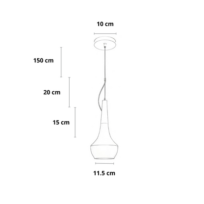 Scandinavische Hanglamp in Wit, Zwart en Grijs met Houten Accenten 5