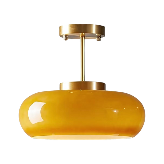Scandinavische Hanglamp van Hoogwaardige Messing en Glas – Minimalistisch Design voor Elegante Verlichting 0