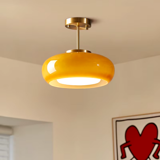 Scandinavische Hanglamp van Hoogwaardige Messing en Glas – Minimalistisch Design voor Elegante Verlichting 1