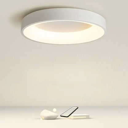 Scandinavische LED Plafondlamp - Ronde Plafonniere voor Slaapkamer en Woonkamer - Minimalistisch Design 3