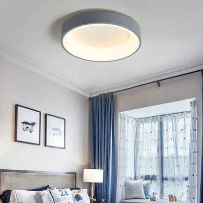 Scandinavische LED Plafondlamp - Ronde Plafonniere voor Slaapkamer en Woonkamer - Minimalistisch Design 4