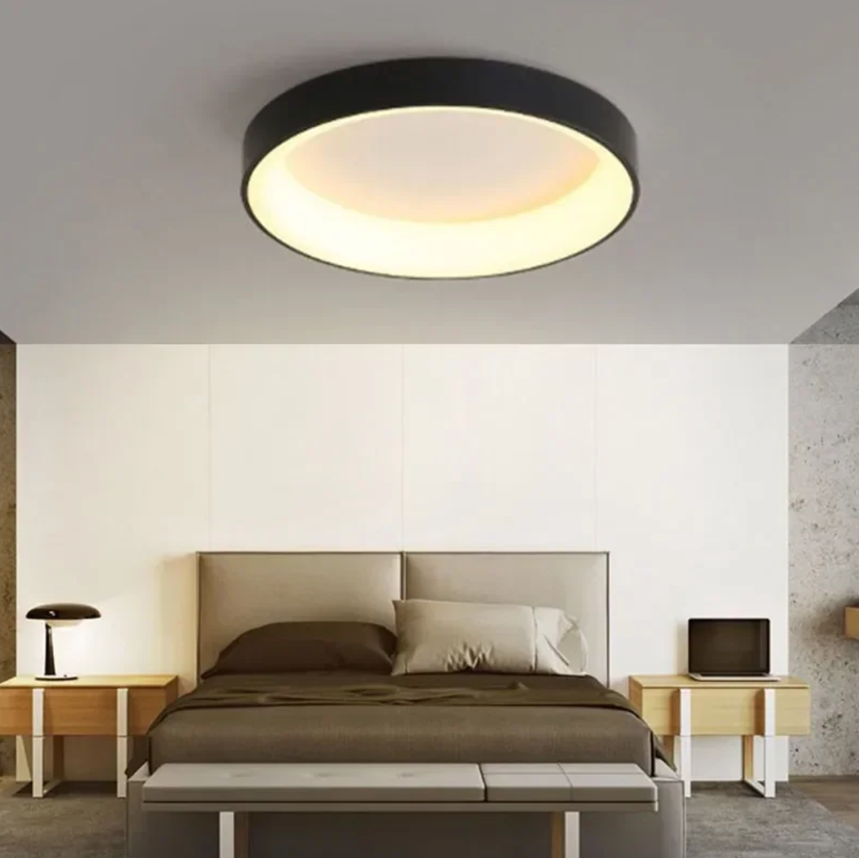 Scandinavische LED Plafondlamp - Ronde Plafonniere voor Slaapkamer en Woonkamer - Minimalistisch Design 7